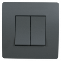 BASIC TG103 2 BUTTONS 1 WAY SWITCH GRAPHITE