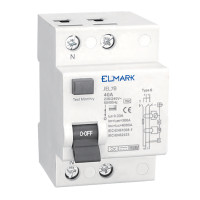 ELECTROMAGNETIC RCCB JEL1F 10kA 2P TYPE F 40A/30mA                                                                                                                                                                                                             
