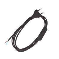 POWER CABLE H03VV-F 2G0,50MM? WITH SWITCH 2M BLACK
