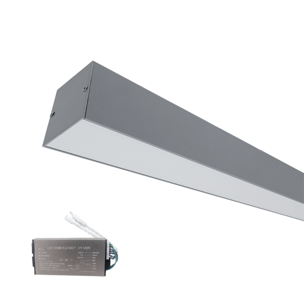 LED PROFIL NADOMETNI S77 48W 4000K 1200MM SIVI Z ZASILNIM MODULOMIM