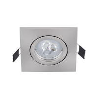 LED METAL KVADRATNI DOWNLIGHT 6W GU10 2700K, SATEN NIKELJ