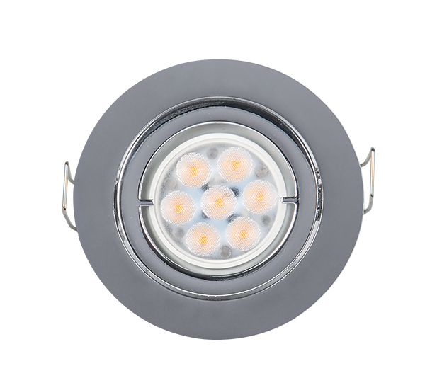 LED KOVINSKA OKROGLA  SPOTLAMPA VISOKE SNAGE 6W 2700-3000K KROM