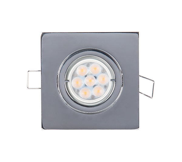 LED KOVINSKA  KVADRATNA SPOTLAMPA VISOKE SNAGE 6W 4000-4300K SATIN NIKL