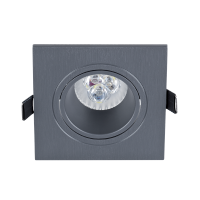 LED PLASTIČNI KVADRATNI DOWNLIGHT 6W GU10 2700K, GRAFIT