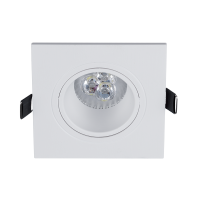 LED PLASTIČNI KVADRATNI DOWNLIGHT 6W GU10 6400K, BELI