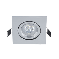 LED METAL KVADRATNI DOWNLIGHT 6W GU10 6400K, KROM