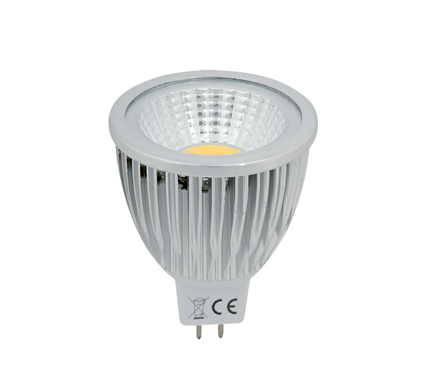 LED ŽARNICA  LEDCOB 5W GU5,3 12V AC/DC BELA 