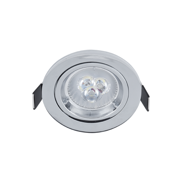 LED METAL OKROGLI DOWNLIGHT 6W GU10 2700K, KROM