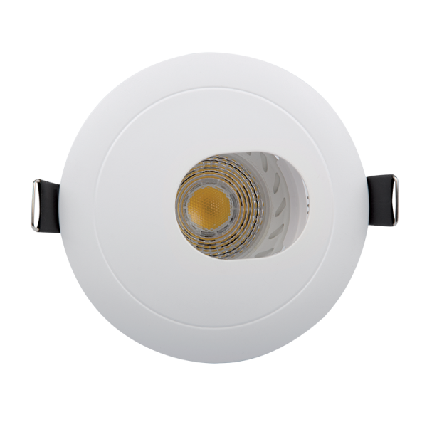 LED PLASTIČNA OKROGLA  JEDNOSTRANA SPOTLAMPA  PAR 16 COB 7W 2700-3000K BELA 