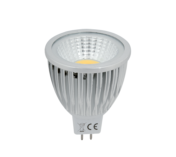 LED ŽARNICA  LED LAMP LEDCOB 5W GU5,3 12V AC/DC TOPLA BELA 